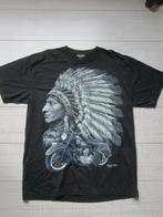 Shirt  INDIAAN /MOTORFIETS. glow in the dark mt XXL, Verzenden, Nieuw, Overige maten, Zwart