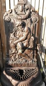 muurfontein - neptunus, Ophalen, Gebruikt, Gietijzer, Fontein