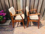 2 vintage retro stoelen midcentury jaren 60, Tuin en Terras, Ophalen of Verzenden, Gebruikt, Hout