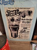 Groot pepsi Bord  en Mooie oude Coca Cola spullen, Diversen, Rommelmarktspullen, Ophalen of Verzenden, Gebruikt