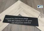 Visgraat Pvc click Victoria integreerde ondervloer €16,95m2, Grijs, Nieuw, Ophalen of Verzenden, 25 tot 50 m²
