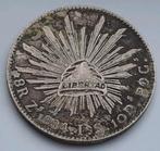 8 Reals 1884 Mexico Oude Antieke Zilver Munt Zacatecas City, Postzegels en Munten, Munten | Amerika, Zilver, Ophalen of Verzenden
