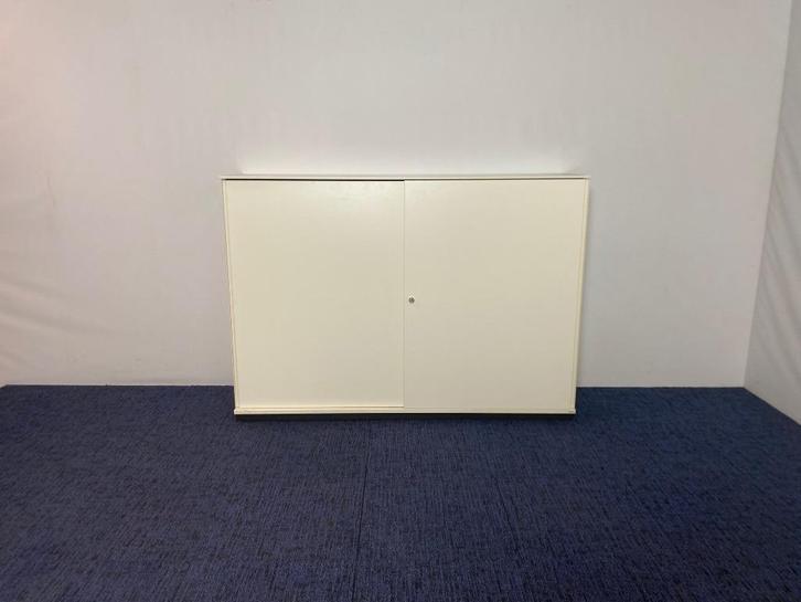 16 x Schuifdeurkast Bene, wit, H 114 x B 120 x D 44,5 cm., Huis en Inrichting, Kasten | Roldeurkasten en Archiefkasten, Gebruikt