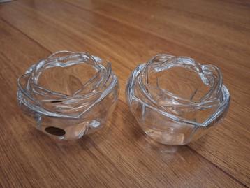 Kristallen waxinelichthouders - Nieuwstaat! 6 stuks. beschikbaar voor biedingen