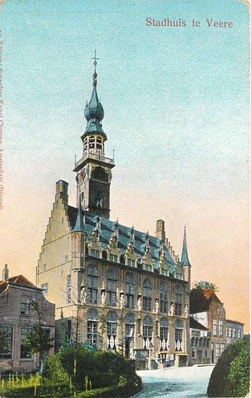 (381-291-031) Veere Stadhuis, Verzamelen, Ansichtkaarten | Nederland, Zeeland, Voor 1920, Verzenden