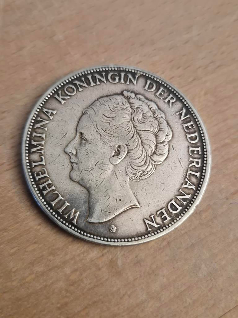 Zilveren Rijksdaalder Wilhelmina 1929 - Prachtige kwaliteit!, Postzegels en Munten, Munten | Nederland, Verzenden, Zilver, Koningin Wilhelmina
