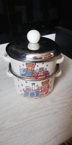 Twee leuke Beren pannetjes., Huis en Inrichting, Keuken | Potten en Pannen, Ophalen, Zo goed als nieuw, Overige materialen, Pot, Bus of Blik