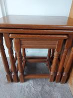 Miniset 3 tafeltjes vintage, Huis en Inrichting, Kasten | Vitrinekasten, Ophalen, 25 tot 50 cm, 50 tot 100 cm, Minder dan 100 cm