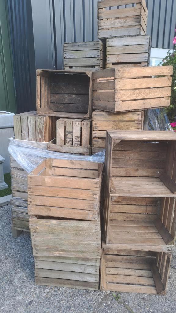 Antieke Fruitkistjes - 50x40x30, Huis en Inrichting, Woonaccessoires | Kisten, Gebruikt, Minder dan 50 cm, Minder dan 50 cm, Minder dan 50 cm