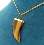 Prachtige hanger van tijgeroog, Sieraden, Tassen en Uiterlijk, Kettingen, Verzenden, Zo goed als nieuw, Bruin, Overige materialen