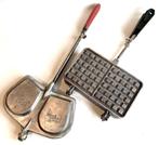 Twee dubbele tosti/wafelijzers, Huis en Inrichting, Keuken | Keukenbenodigdheden, Ophalen of Verzenden, Gebruikt