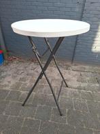 Inklapbare statafel - wit - diameter 80cm, Ophalen, Gebruikt