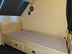 Massief houten crème kleurige bed 90x200 bieden!!!, Crème, 90 cm, Eenpersoons, Zo goed als nieuw