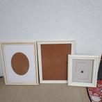 3 Vintage Fotolijsten met Glas - Verschillende Maten, Minder dan 50 cm, Gebruikt, Ophalen of Verzenden, Minder dan 50 cm