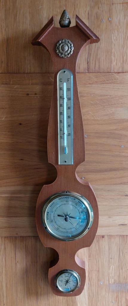 Antieke baro-, thermo- en vochtmeter, Antiek en Kunst, Antiek | Woonaccessoires, Ophalen