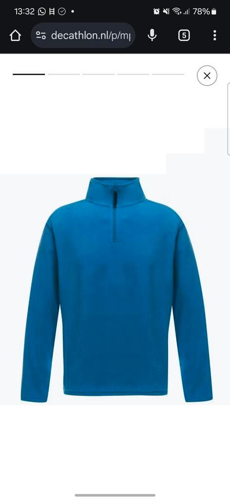 Regatta fleecetrui XL, korte rits, coltrui, turtle neck, Kleding | Heren, Truien en Vesten, Nieuw, Blauw, Ophalen of Verzenden