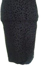 panther print koker stretch rok gothic rock punk rockabilly, Kleding | Dames, Rokken, Verzenden, Zwart, Zo goed als nieuw, Knielengte