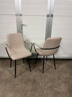 23 stuks luxe stoffen Beige horeca restaurant stoelen nieuw, Ophalen, Overige kleuren, Zo goed als nieuw, Metaal