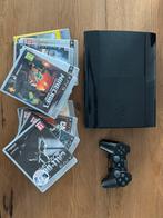 Playstation 3 super slim + 9 spellen, Ophalen, Super Slim, Zo goed als nieuw, 500 GB