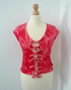 Leuk roze/rood topje met gestrikte linten, Maat 38/40 (M), Whatever, Ophalen of Verzenden, Zo goed als nieuw