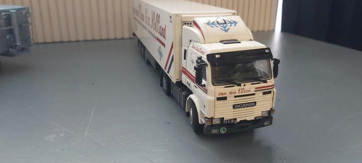 Scania 113M met koeltrailer wsi van den elzen, Hobby en Vrije tijd, Modelauto's | 1:50, Zo goed als nieuw, Bus of Vrachtwagen