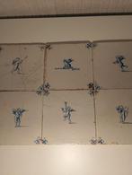 Set van 6 oude Delfts Blauwe Tegels ., Ophalen of Verzenden