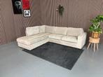 GRATIS LEVERING Ribstof Hoekbank Beige 265x220 REFURBISHED, 250 tot 300 cm, Ophalen of Verzenden, Zo goed als nieuw, 150 cm of meer