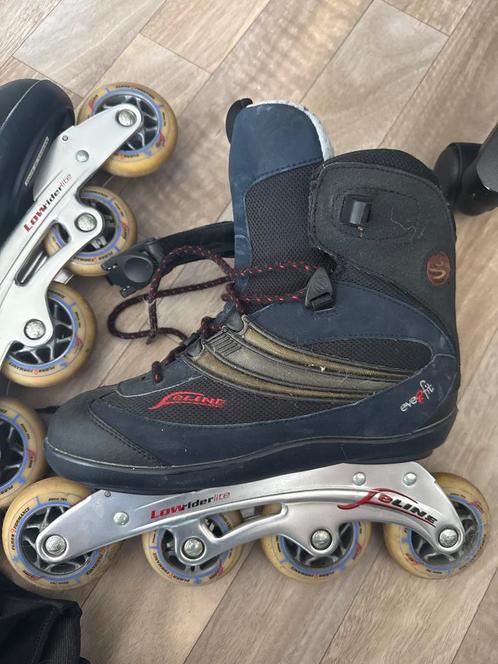 Skeelers met beschermingsset - Maat 40,5 26 cm, Sport en Fitness, Skeelers, Gebruikt, Inline skates 5 wielen, Overige merken, Heren