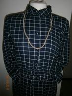 Blousejurk van soepele stof maat  M donkerblauw ruitje, Maat 38/40 (M), Blauw, Y.A.S., Ophalen of Verzenden