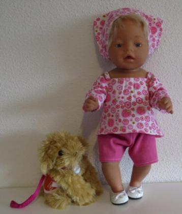 poppenkleertjes babypop born 43cm (trendybroek setje ) beschikbaar voor biedingen
