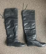 Zwart leren overknee laarzen maat 39, Ophalen of Verzenden, Zwart, Hoge laarzen