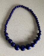 Houten kralen ketting, donker paars, 70 cm, nieuw, Ophalen of Verzenden, Nieuw, Paars, Overige materialen