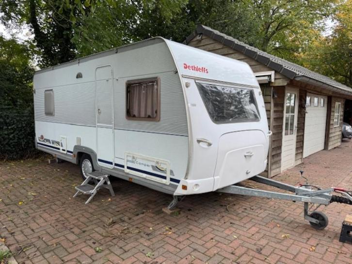 Dethleffs Caravan   camper 4 pers. vast bed, rondzit, Caravans en Kamperen, Caravans, Particulier, tot en met 4, 1000 - 1250 kg