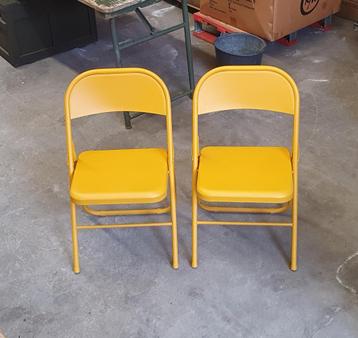 Klapstoelen metaal geel Nieuw beschikbaar voor biedingen