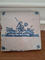 Antiek delftsblauw tegeltje, Ophalen of Verzenden