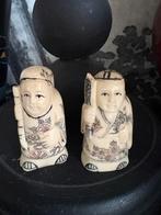 2 Japanse okimono netsuke figuren, Antiek en Kunst, Ophalen of Verzenden