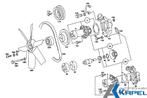 Pakking waterpomphuis OM615/616/617 M115, Nieuw
