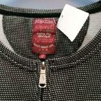 S'Questo zwart (of dbruin?)jurk druk printje +ritsje M 37275, Kleding | Dames, Maat 38/40 (M), ., Zwart, Ophalen of Verzenden