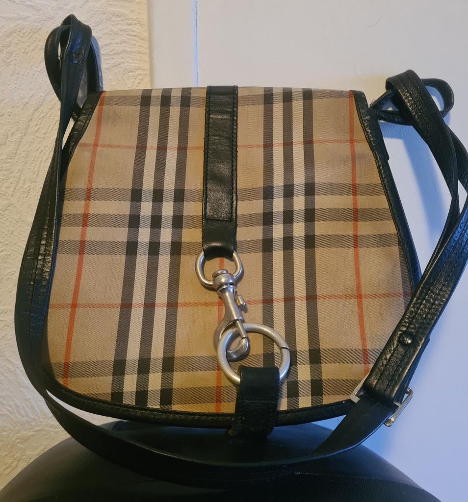 Vintage Burberry Schoudertas Nova Check, Sieraden, Tassen en Uiterlijk, Tassen | Damestassen, Ophalen