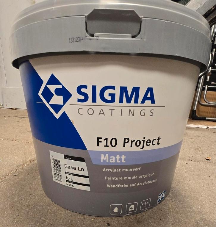Sigma Acryl muurverf, Doe-het-zelf en Verbouw, Verf, Beits en Lak, Zo goed als nieuw, Wit, Ophalen of Verzenden