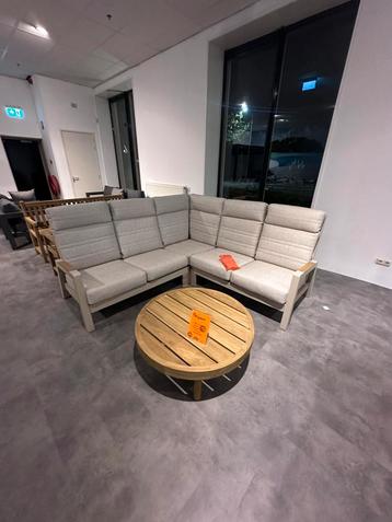 Loungebank set - Aluminium & Hout beschikbaar voor biedingen