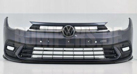 Bumper VOLKSWAGEN POLO 2G0 2G R-LINE R LINE FACELIFT 2022- 4, Auto-onderdelen, Carrosserie en Plaatwerk, Bumper, Voor, Gebruikt