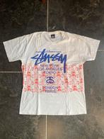 100% Stussy World Tour skull t-shirt wit maat M, Wit, Stussy, Zo goed als nieuw, Verzenden