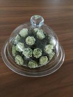 Glazen stolp inclusief onderbord en decoratie, Ophalen of Verzenden, Zo goed als nieuw