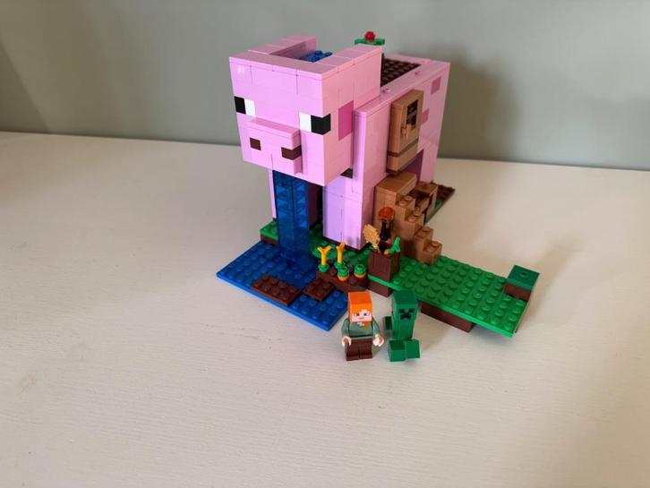 LEGO Minecraft Het Varkenshuis 21170, Kinderen en Baby's, Speelgoed | Duplo en Lego, Gebruikt, Lego, Complete set, Ophalen of Verzenden