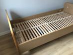 bed 90 200 eiken bed elektrische verstelbare bodem, Ophalen, 90 cm, Eenpersoons, Bruin