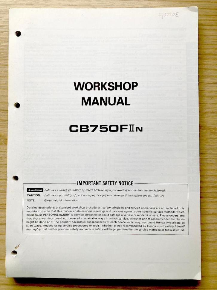 Honda CB750 F2 1992 Service Manual, Motoren, Handleidingen en Instructieboekjes, Honda, Verzenden