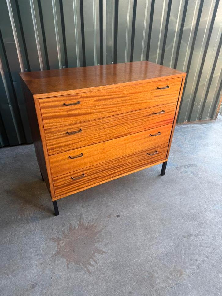 Vintage Simpla Lux /Kk Ladekast - Deens Design Teak, Huis en Inrichting, Kasten | Ladekasten, Zo goed als nieuw, Minder dan 100 cm