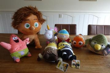 7 x collectors item knuffel o.a nemo angry bird south park beschikbaar voor biedingen