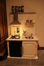 Unieke speelkeuken, gemaakt van kastje, afzuigkap met licht, Ophalen, Gebruikt, Hout, Speelkeuken
